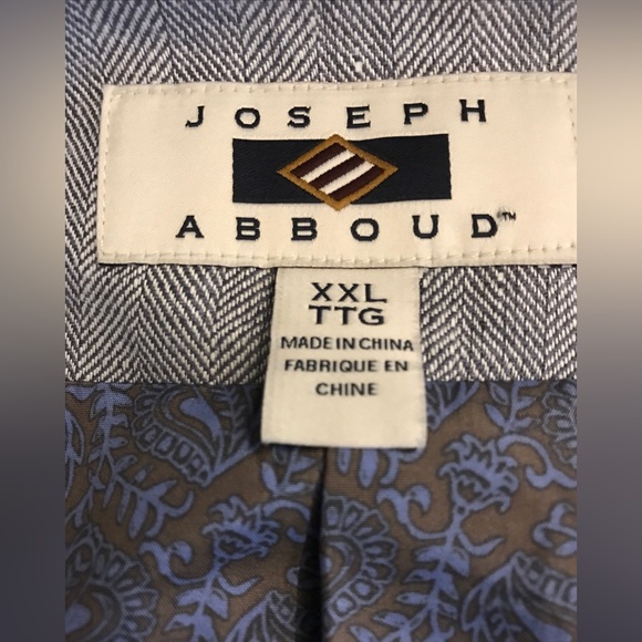 Joseph Abboud linen grey mens dress vent. Sz XXL Excellent - Picture 6 of 6